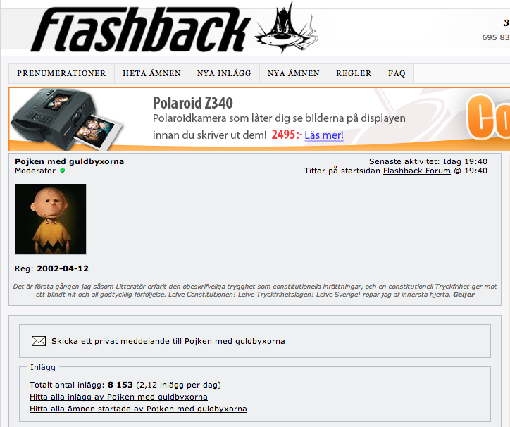 flashback talks, Flashback, Pojken med guldbyxorna